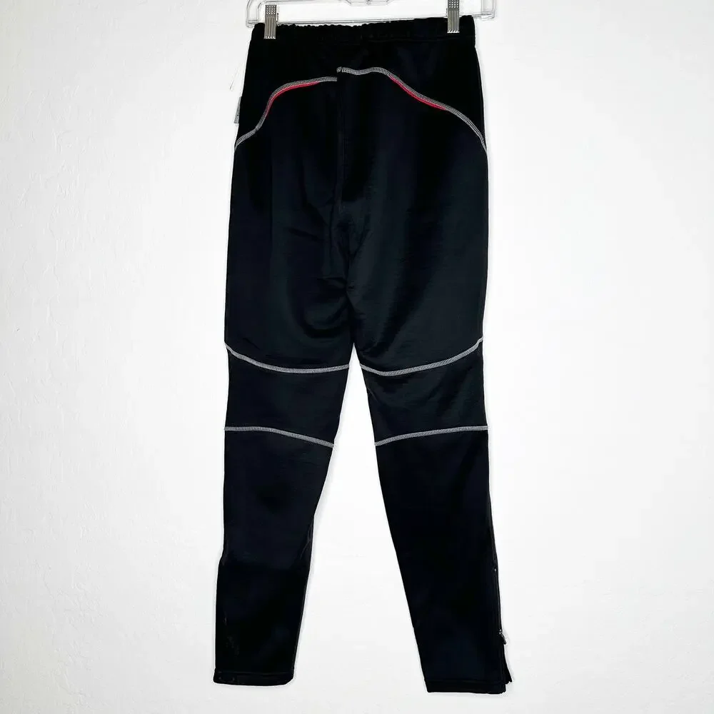 4uCycling Men’s Thermal Windproof Cycling Athletic Pants Fleece Lined Black S